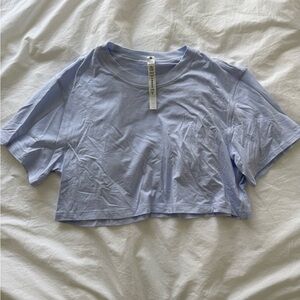 lululemon athletica Light Blue Cropped Tee